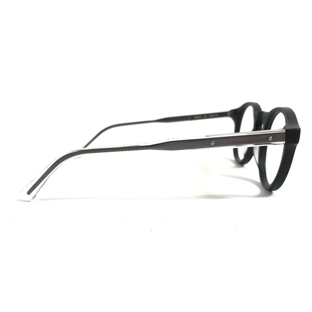 Bottega Veneta Eyeglasses Frames BV0023O 001 Black Gray Round Full Rim 46-23-140